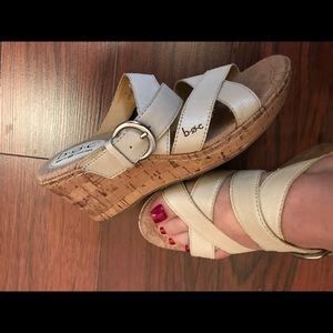 BOC by Bjorn leather & cork wedge